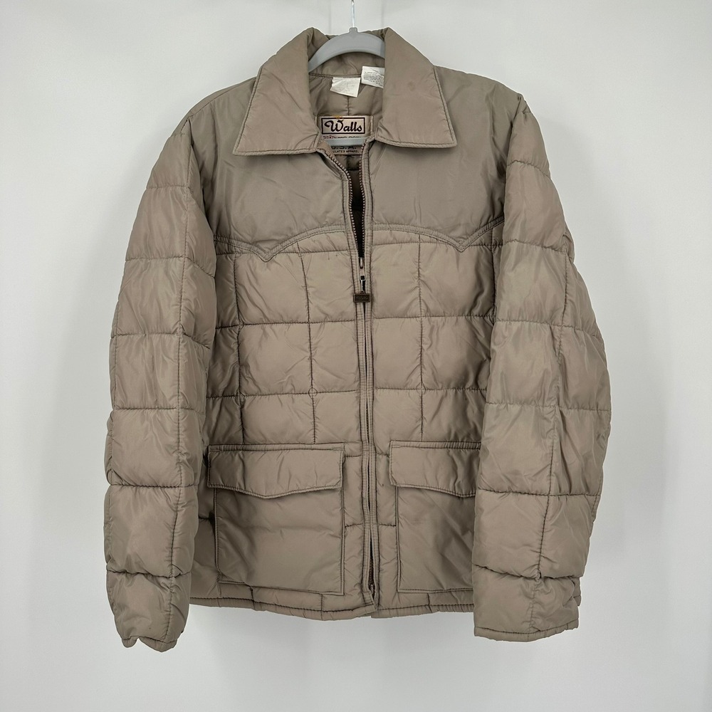 Walls Blizzard-Pruf Mens Vintage Western Puffer Jacket Sz L Gorpcore Made in USA